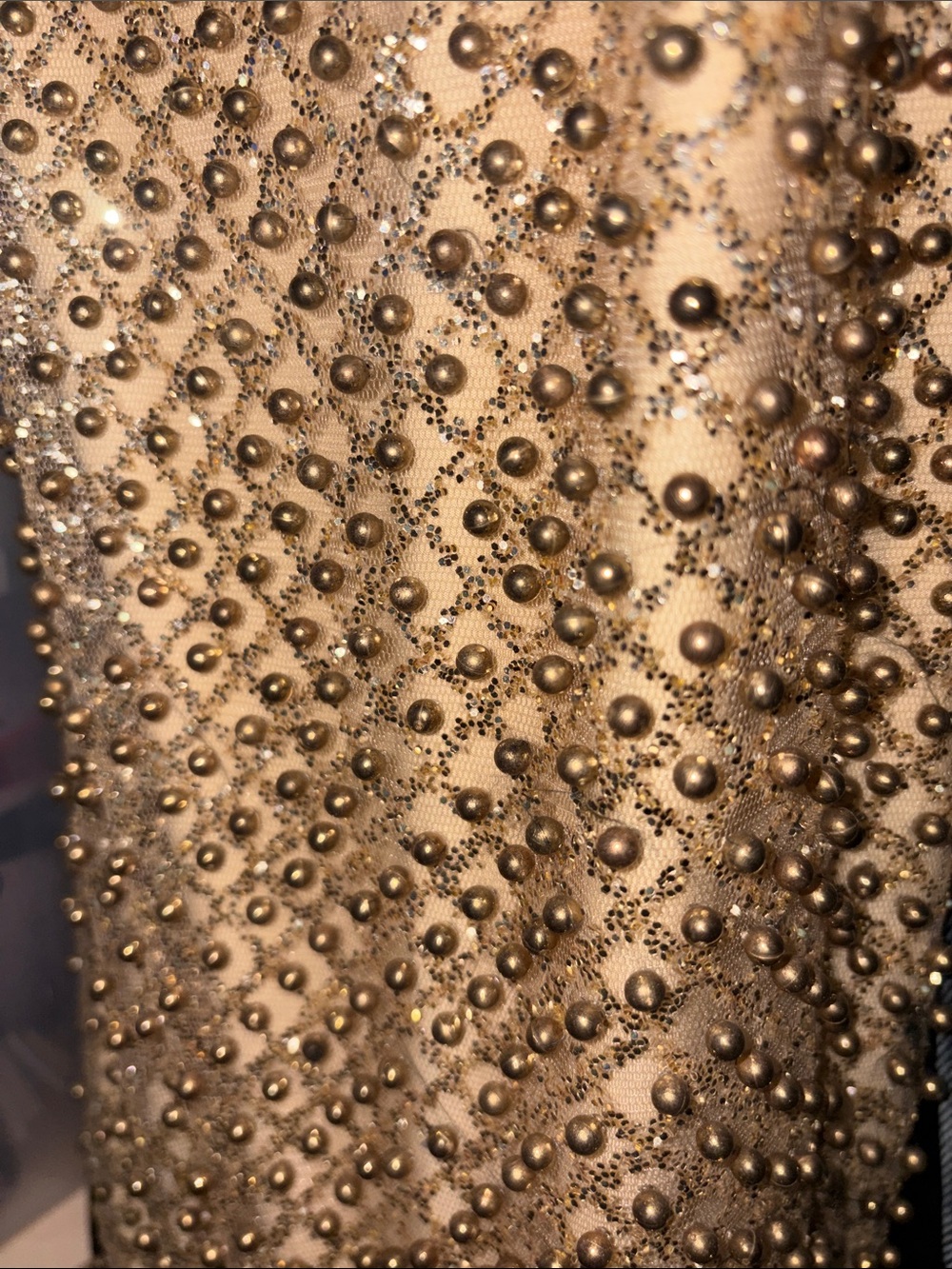 Oh Polly Gold Beaded Mini Dress - Picture 6 of 6